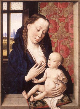Helnwein Child: Dierick Bouts, Mary and Child, c. 1465