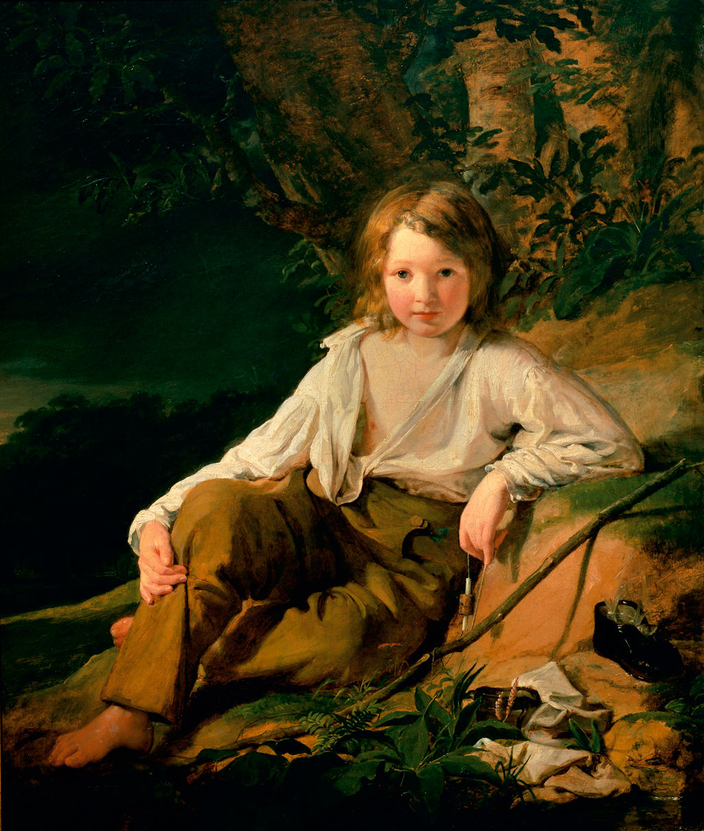 Helnwein Child: fisherboy_1830_oiloncanvas